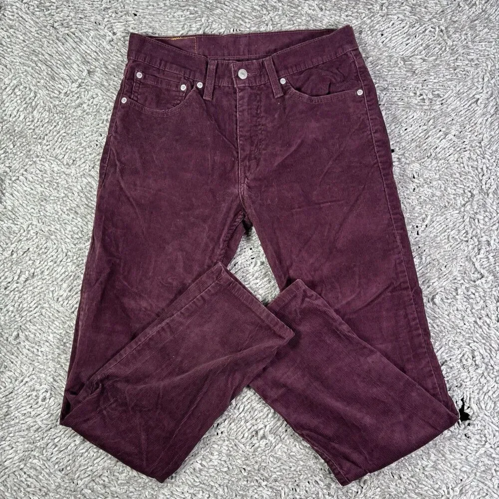 Levi 511 Corduroy Pants Lot Of 2 Mens 31x30 Preppy Stretch Designer Business